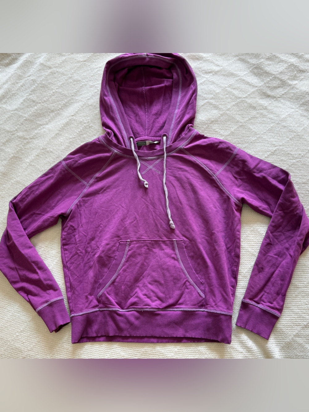 Athleta Purple Pullover Hoodie with Drawcord
